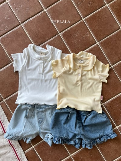 thelala17｜ (70-115) 荷葉邊牛仔短褲5