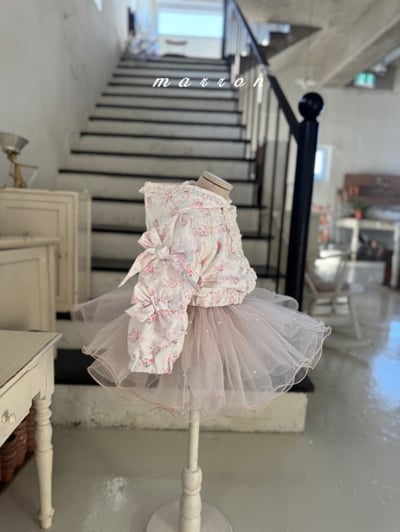 Marron03｜(1y-6y) 碎花蕾絲滾邊連帽外套5