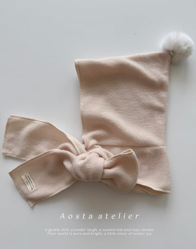 AOSTA66｜(6m-5y) 毛球連帽圍巾13