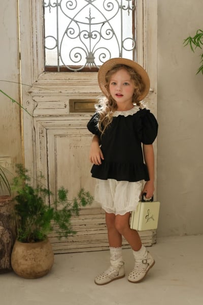 FLO02｜(75-140) 三色蕾絲蛋糕襯衫17