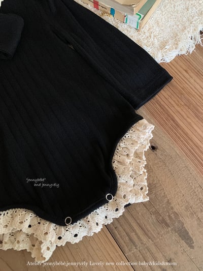 JE578｜(66-90cm) 蕾絲捲邊包屁衣/蕾絲花邊無根襪12