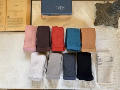 OREN22｜(85-120cm) 復古提花褲襪8