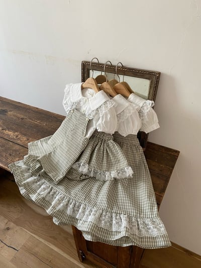 Anne Shirley17｜(3m-22m) 1色格紋吊帶短褲9