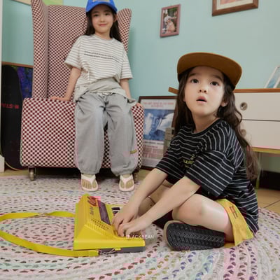 BEAN22｜(65-120cm) 條紋字母上衣8