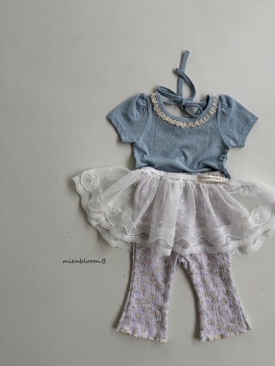 Bloom.b17｜(55cm-118cm) 蕾絲滾邊透氣上衣3