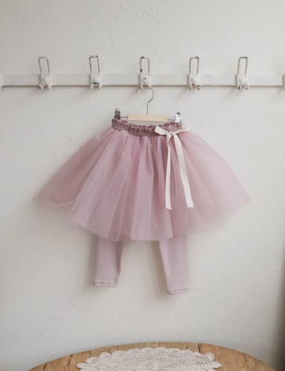 FLO19｜(75-135cm) 3色夢幻薄紗內搭褲裙3