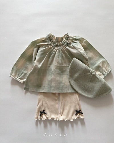 AOSTA18｜(6m-5y) 褶皺格紋襯衫18