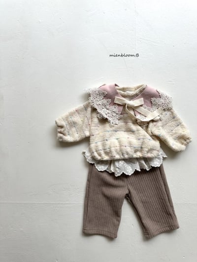 Bloom.b40｜(0m-24m/85cm-125cm) 繽紛波點刷毛上衣7