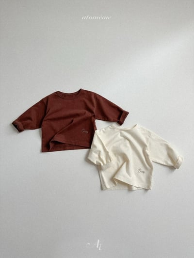 Atomeme28｜(70cm-110cm) 簡約素面棉質上衣14