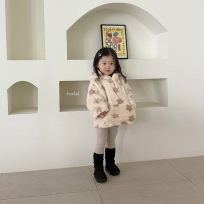 Fondue 20｜(75cm-110cm)  花花絨毛連帽上衣12