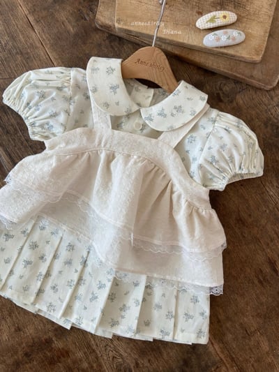 Anne Shirley27｜(1y-5y) 1色碎花百褶洋裝8