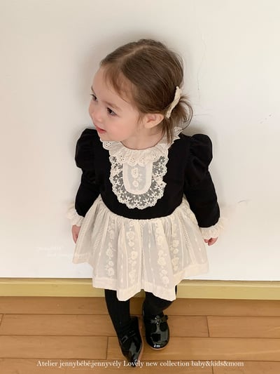 JE595｜(66cm-90cm) 英國風公主泡泡袖包屁衣8