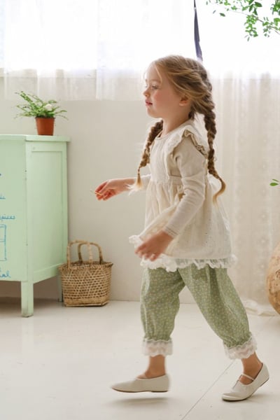 FLO27｜(75-140) 5色荷葉飛袖上衣10