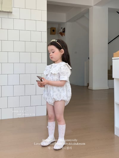 JE18｜(66-120cm) 碎花翻領包屁衣/洋裝6