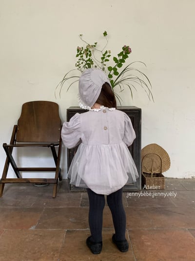 JE557｜(66-90cm) 蕾絲袖章包屁衣含帽子19