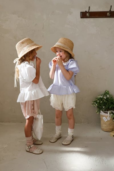 FLO01｜(75-140) 2色兩色蕾絲燈籠褲2