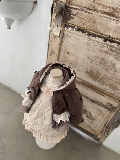 Marron 26｜(1y-6y) 絎縫荷葉肩帶洋裝14