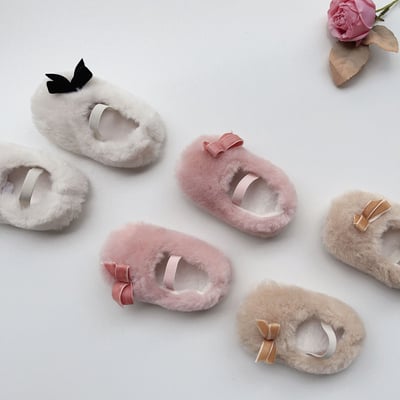 毛毛蝴蝶結絨學步鞋8