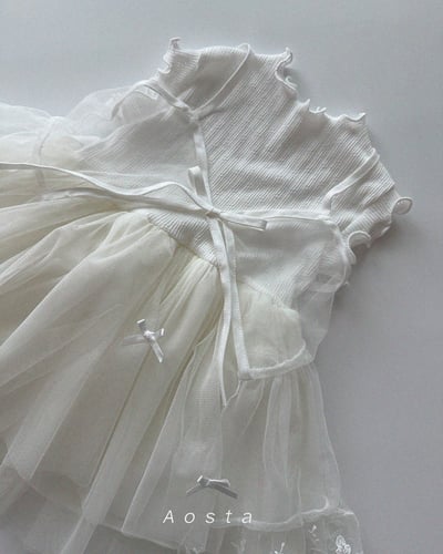 AOSTA65｜(6m-5y) 3款山茶花蕾絲連身裙4