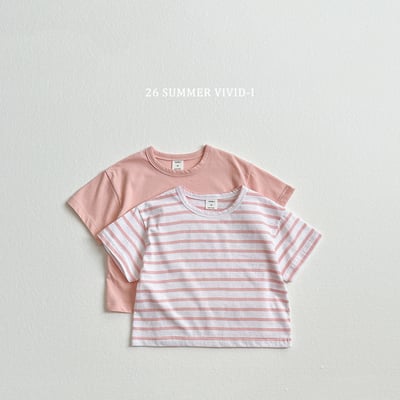 vivid35｜(78cm-125cm) 4款簡單素色條紋上衣(2入組)3