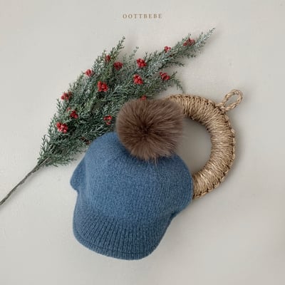 Oottbebe50｜(6m-5y  Free)  棒球毛兔毛帽20
