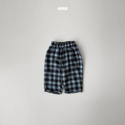 onu 26｜(70cm-115cm) 法蘭絨格紋直筒褲4
