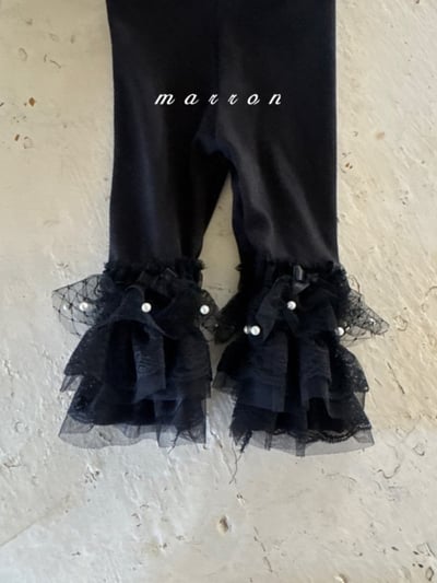 Marron51｜(1y-6y) 蕾絲喇叭緊身褲11