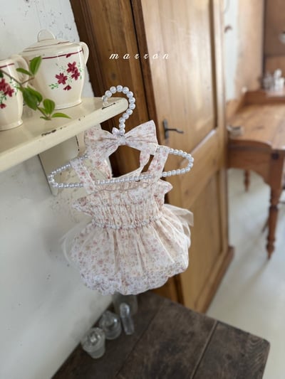 Marron50｜(3m-18m) 夏日碎花薄紗包屁衣7