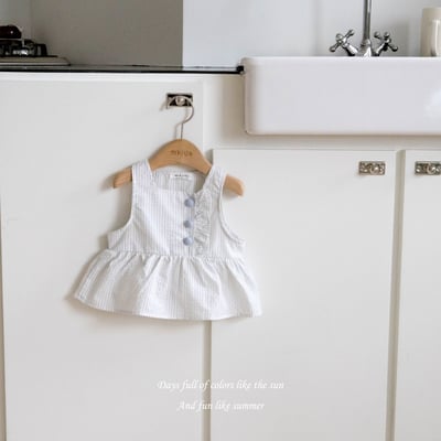 M-KIDS22｜(65-115cm) 條紋傘狀設計背心5