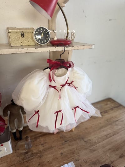 Marron 69｜(3m-18m) 蝴蝶緞帶薄紗蓬蓬裙包屁衣11