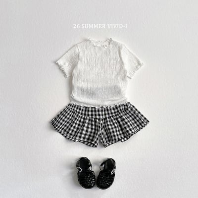 vivid46｜(78cm-125cm) 3款素色坑條木耳邊上衣11