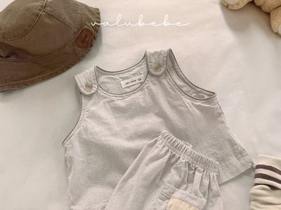 Valubebe 37｜(65-90cm) 鈕釦邊線背心10