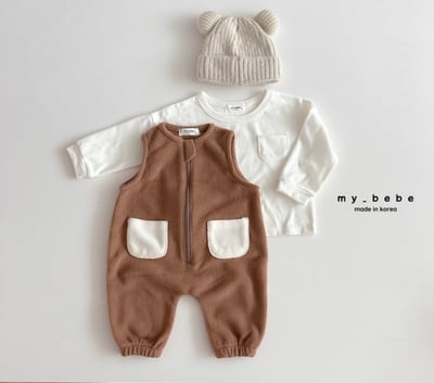 my_bebe31｜(-12m-5y) 內刷毛背心拉鍊連身褲10