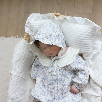 LEMONADE19｜(55cm-85cm) 2色翻領碎花包屁衣15