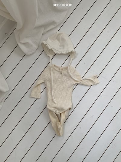 Bebe holic30｜(3m-18m) 鈕扣坑條包屁衣6