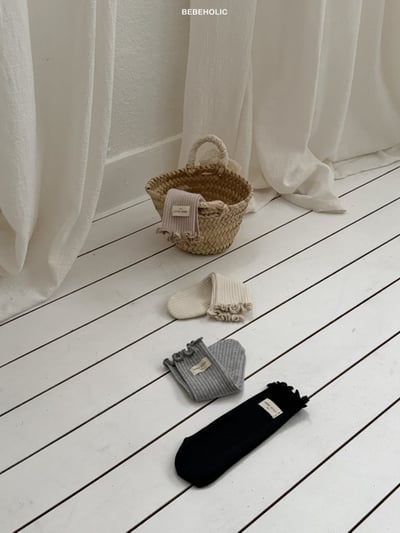 Bebe holic14｜(3m-18m) 木耳滾邊無根襪11