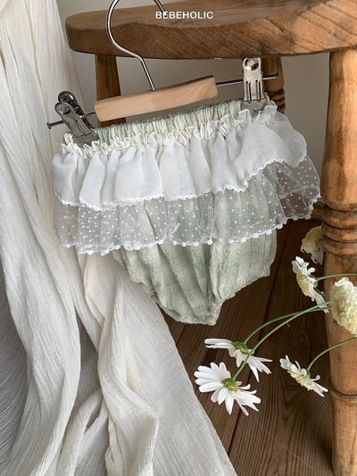 Bebe holic10｜(3m-18m) 碎花蕾絲褲6