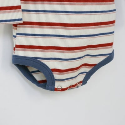 LEMONADE33｜(55cm-85cm) 2色雙條紋包屁衣含帽子10