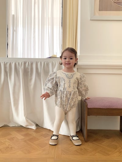 JE596｜(66cm-90cm) 藍色花藤包屁衣14