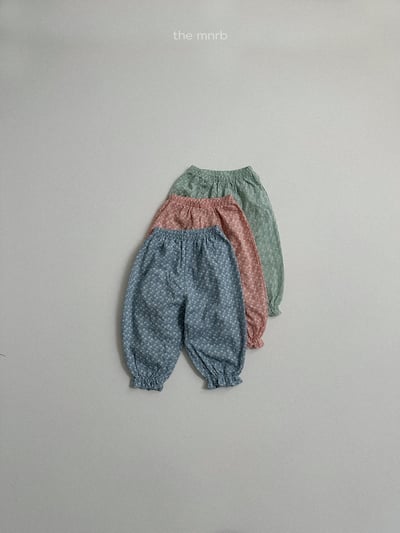 MiniRobe04｜(70-110) 雪花印花縮口長褲1