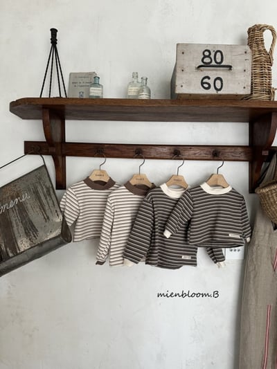 Bloom.b06｜(0m-24m/85cm-125cm) 撞色條紋上衣1