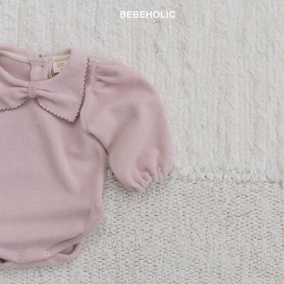 Bebe holic27｜(3m-18m) 蝴蝶結領包屁衣12