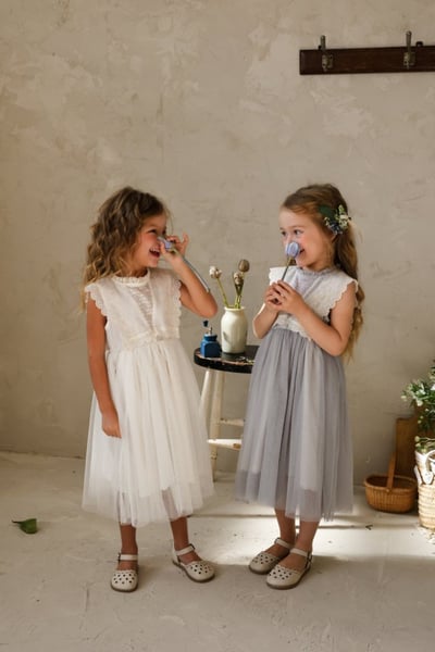 FLO03｜(75-140) 兩色蕾絲網紗長裙5