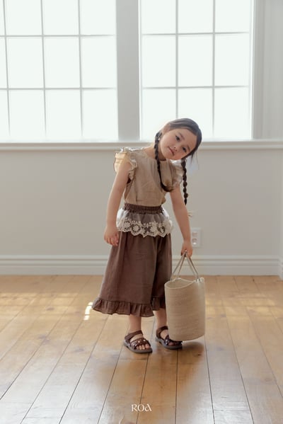 ROA21｜(6m-18m) 2色荷葉袖無袖上衣8