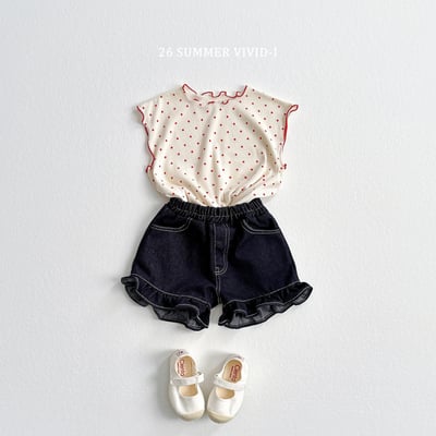 vivid111｜(78cm-125cm) 2款荷葉邊牛仔短褲15