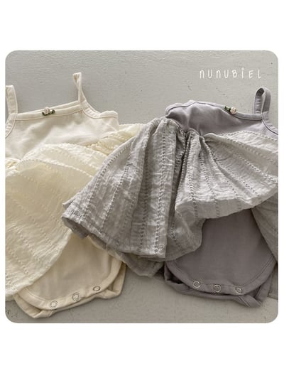 NUNU BIEL11｜(65-115cm) 玫瑰吊帶連身裙6