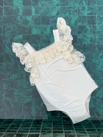 JE29｜(73-130cm) 蕾絲花邊防曬50+泳衣-無袖5