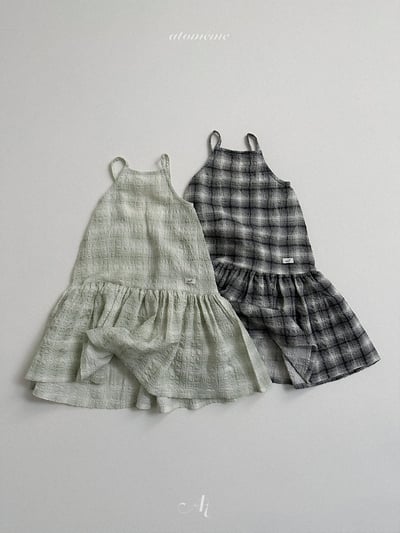Atomeme12｜(70-110) 格紋棉麻洋裝11