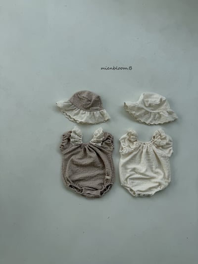 Bloom.b08｜(0m-18m) 荷葉繡褶皺包屁衣2