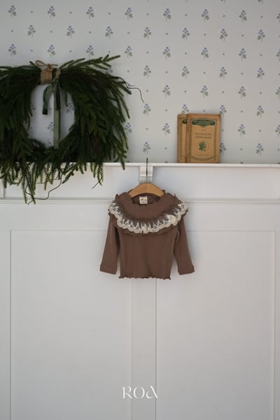 ROA40｜(6m-18m) 2色蕾絲圓弧邊上衣4